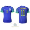 Maglia ufficiale Brasile Philippe Coutinho 11 Trasferta Mondiali 2022 per Uomo